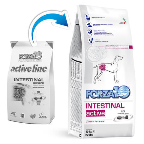 купить форза10 FORZA10 ActiveLine DOG Intestinal Active сухой корм для взрослых собак всех пород, диетический рацион при заболеваниях ЖКТ