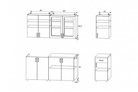 Кухня Престиж №4 2.0 м жемчуг шервуд