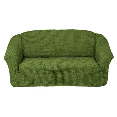 Чехол на 3-х местный диван зеленый без оборки.