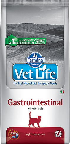 Farmina Vet Life Cat Gastro-Intestinal сухой корм для кошек с желудочно-кишечными заболеваниями 2кг