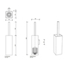 Decor Walther 0563934 Corner WBG N Туалетный ершик, напольный цвет: никель сатинированный