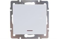 RAIN 703 0288 111 Выключатель с подсвет. белый 10шт/120шт