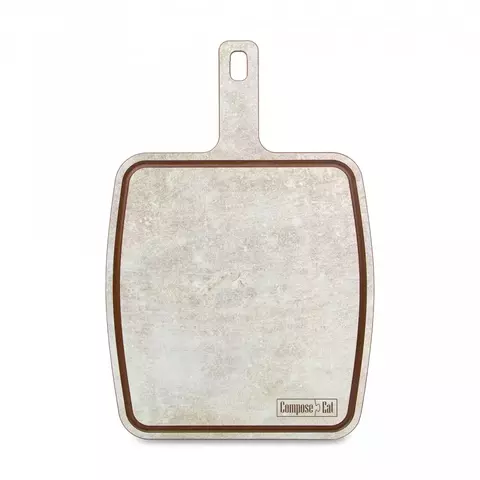 Доска разделочная с ручкой 25х36см ComposeEat Fashion шунгит белый