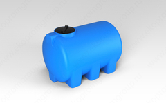 Ёмкость пластиковая пищевая ЭкоПром H 2000 л. горизонтальная (119x192x128см;черный) - арт.555213