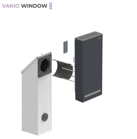 Прибор вентиляционный VAKIO WINDOW PLUS Space Gray