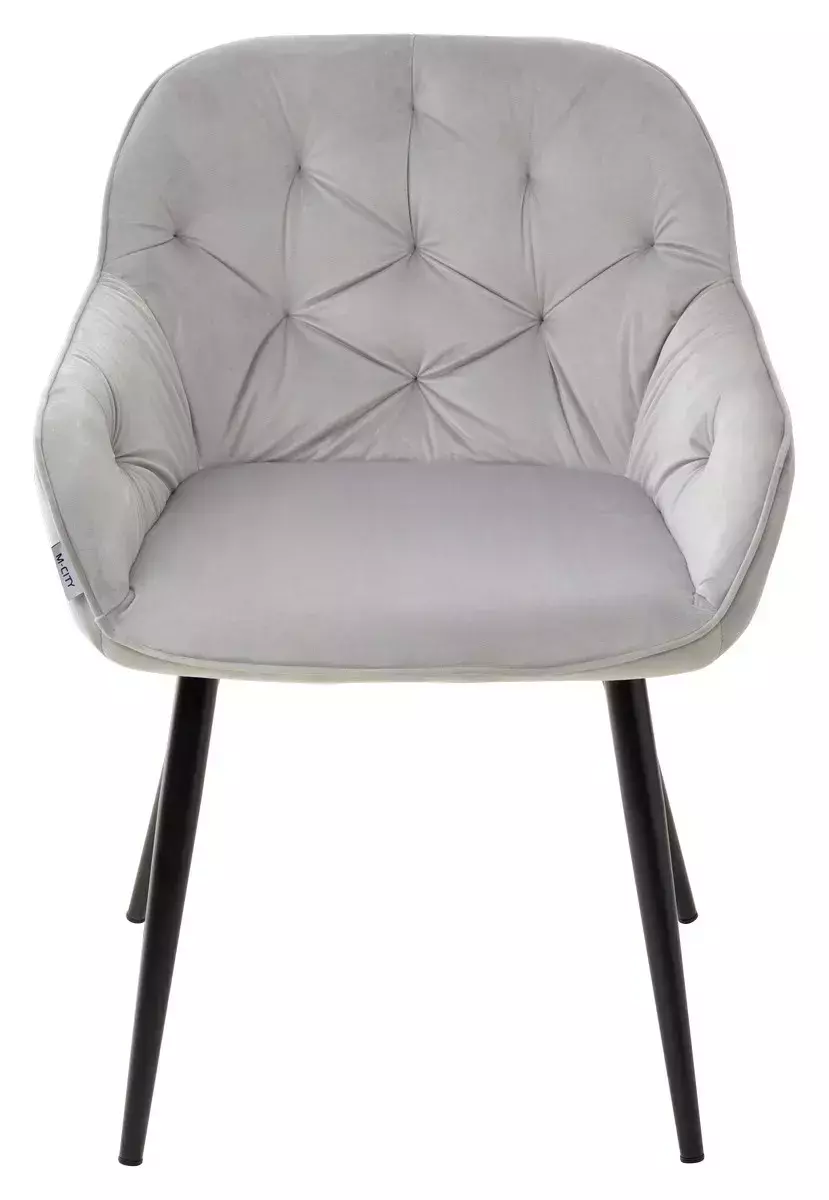 Стул BREEZE BLUVEL-03 LIGHT GREY, велюр/ черный каркас М-City