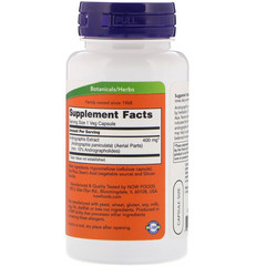 Now Foods, Экстракт андографиса, 400 мг, 90 капсул на растительной основе