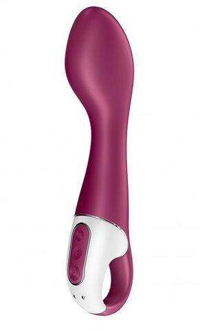 Малиновый вибромассажер Hot Spot для стимуляции точки G - 21 см. - Satisfyer 4001630