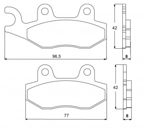 AGPA76ST Тормозные колодки дисковые мото Accossato (FDB497ST)