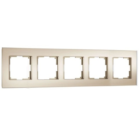 Рамка на 5 постов. Цвет Шампань soft-touch. Werkel(Веркель). Senso. a069970 / W0053111