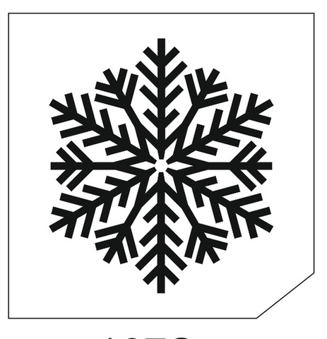 Трафарет для блеск-тату 6*6 снежинка 162S