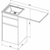 Aquanet 239299 Тумба c раковиной Токио 110 R напольная 1 ящик, б/к цвет белый глянец (239299)