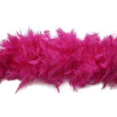Боа из перьев индейки 80 гр., 2м., ярко-розовый