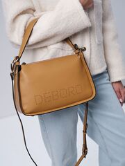Сумка кожаная на плечо Deboro 30790 глина