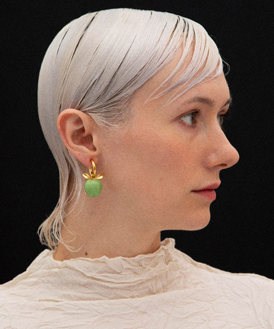 Моносерьга APPLE GREEN