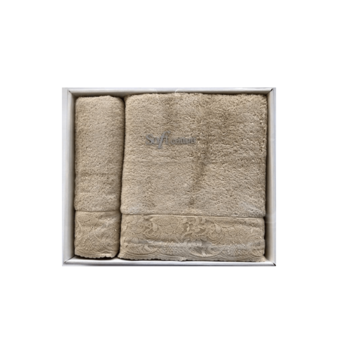 Набор полотенец Hazel  (50х100 и 85х150) Soft Cotton бежевый