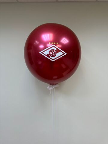 Шар гигант, красный Хром, (61см.) С Вашей надписью.