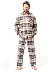 Пижама мужская со штанами KEY MNS 443 | Графит + бежевый