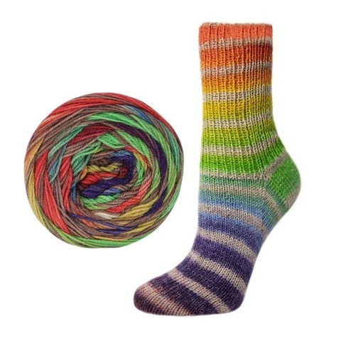 Пряжа Rellana Flotte Socke 4f. Perfect Tropical 1791