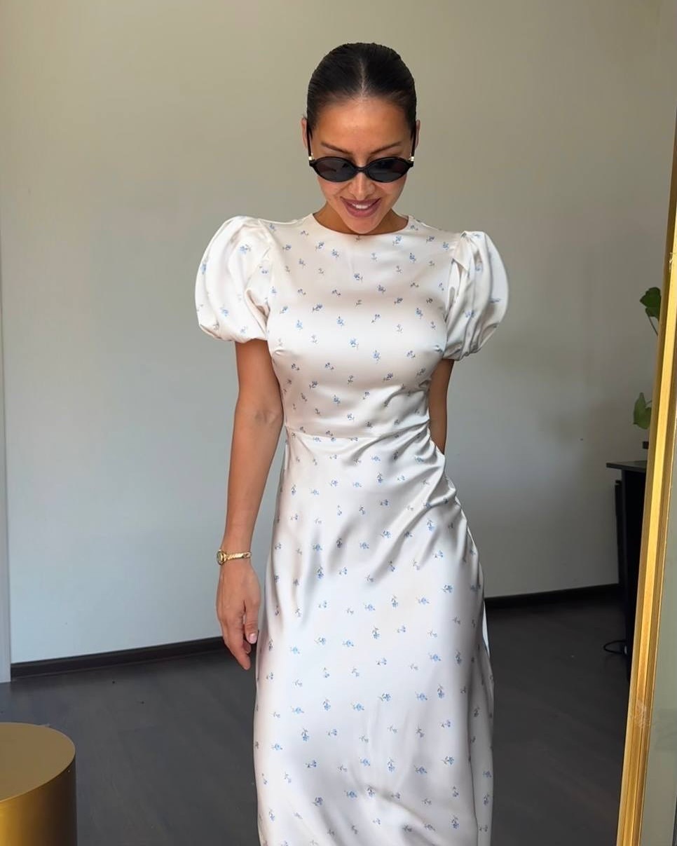 Платье "Стамбул", молочный с голубым