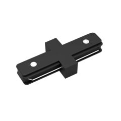 Прямой I‑коннектор питания для однофазной трековой шины Vaes 2TRA, цвет чёрный