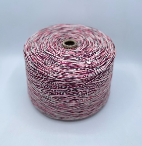 Авторская смотка (пр.Италия) 266м/100гр, Шерсть/Хлопок/Полиамид/Вискоза/Кашемир/Меринос, цвет-Брусничное лукошко , арт.36484