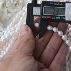 Жемчуг натуральный речной, рис, 7-9 мм, 1 нить, Ж025