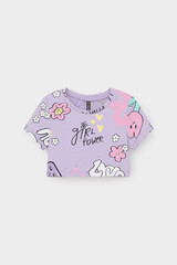 фуфайка  для девочки  КР 302697/пастельно-лиловый,позитив к541