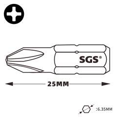 Бита PH3 х25мм магнитная S2 SGS 6325-PH3-Anti-Slip