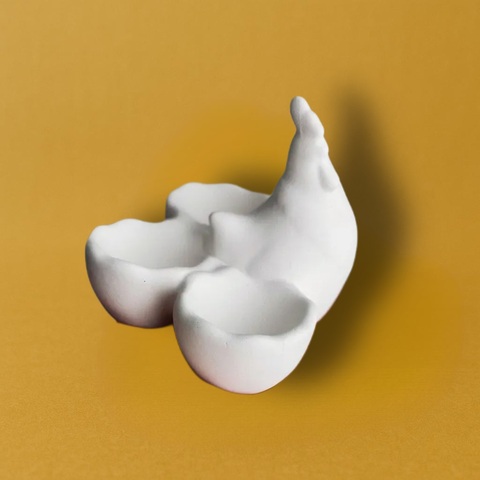 пасхальная курочка, подставка под яйца 10/13 см ( фарфор)