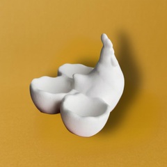 пасхальная курочка, подставка под яйца 10/13 см ( фарфор)