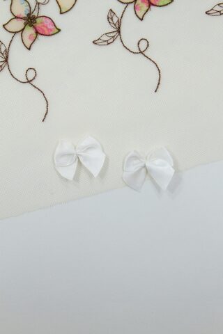 Бантик пришивной белый 2 см, 3 см