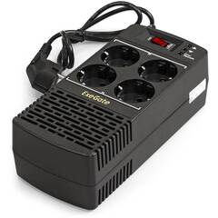 Стабилизатор напряжения ExeGate Power AD5000-500 (500ВА, вход 150-280В, выход 220В±8%, КПД 98%, 5 уровней защиты, 4*Schuko, возможность настенного крепления, RTL)