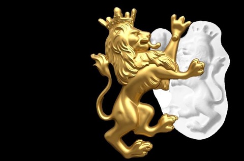 Силиконовый молд № 2033 Геральдика Лев правый