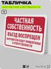 Табличка для частной территории 