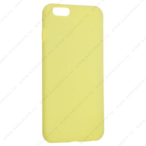 Накладка силиконовая для Apple iPhone 6S/ 6 жесткий матовый лимонный