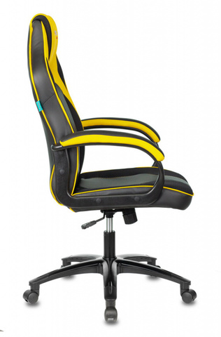 Кресло игровое Zombie VIKING 2 AERO черный/желтый искусст.кожа/ткань крестовина пластик Бюрократ