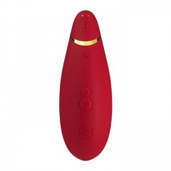Стимулятор клитора бесконтактный Womanizer Premium, красный/золотой