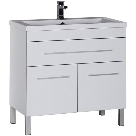 Aquanet 213032 Тумба с раковиной Aquanet Верона 90 белый (напольная 1 ящик 2 дверцы) (213032)