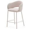 Полубарный стул Maina 65 см, бежевый шенилл, бежевые ножки