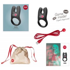 Эрекционное кольцо с вибрацией Nōs от Fun Factory (черное)