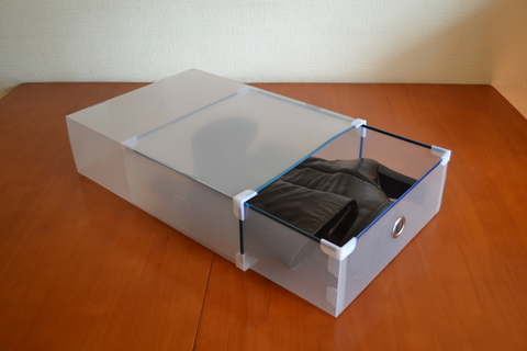 40*29*11 см пластиковая прозрачная коробка для сапог с выдвижным ящиком