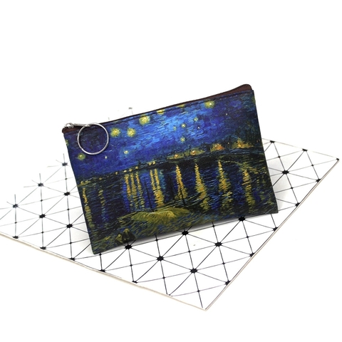 Pul, makiyaj çantası \ Кошелек, косметичка \ Money, makeup bag Van Gogh starry night