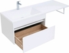 Aquanet 239217 Тумба с раковиной Токио 130 L подвесная 1 ящик цвет белый глянец (239217)