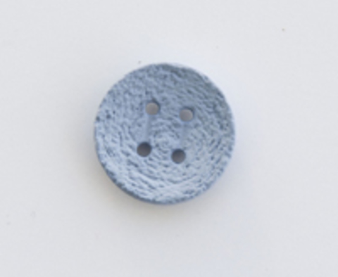 Пуговица пластиковая, круглая, с эффектом сахарной корочки, голубая, 20 мм