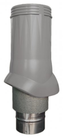 Выход вентиляционный ERA VWO D125/160 Gray изолированный для нанодефлектора, пластик