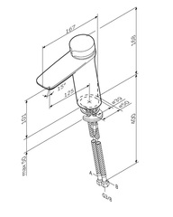 Cмеситель для умывальника нажимной, AM.PM  Inspire V2.0 - F50A02500