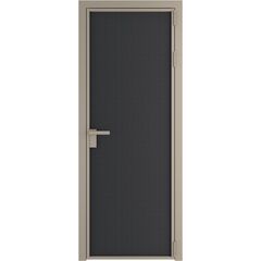 Алюминиевая дверь 1AP никель матовый блэк элегант