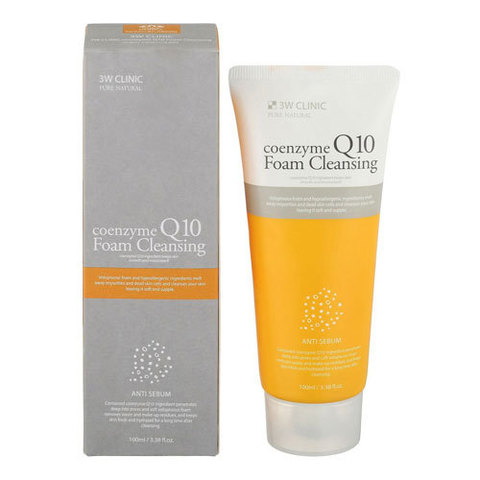 3W Clinic Coenzyme Q10 Foam Cleansing - Пенка для умывания с коэнзимом Q10