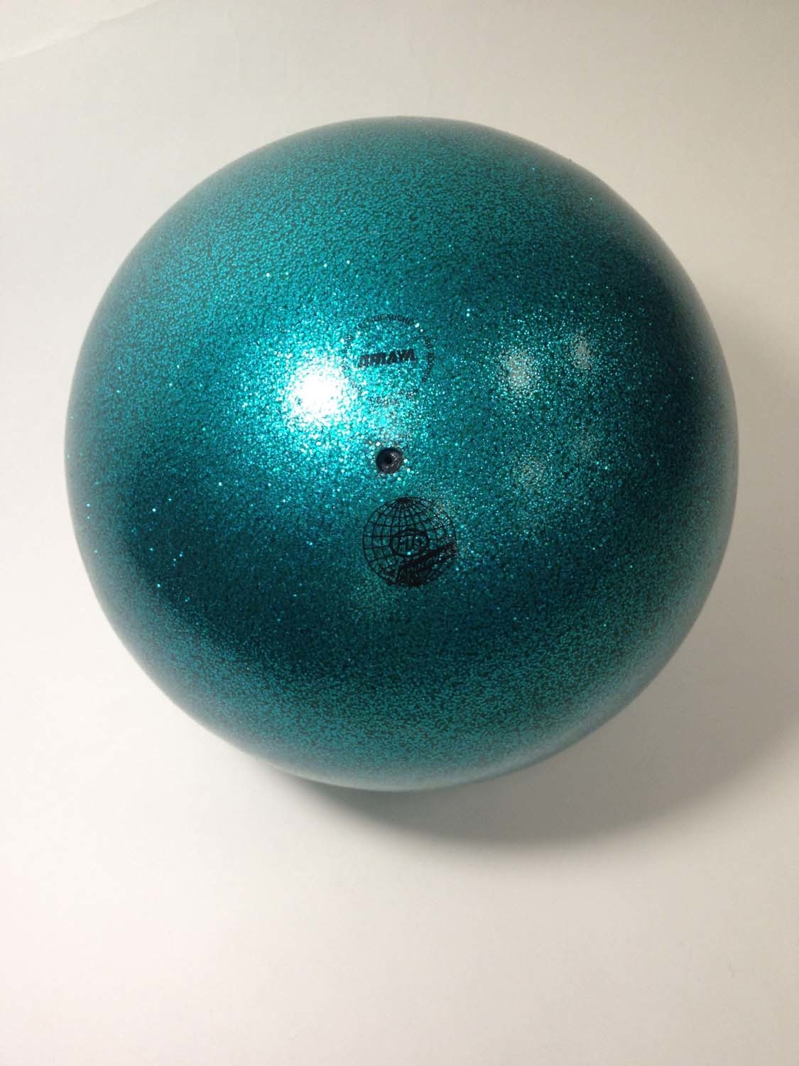Мяч AMAYA 18,5 см Глиттер бирюзовый радужный для художественной гимнастики–  купить в интернет-магазине, цена, заказ online